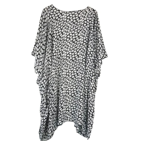 Brandy Melville Navy & White Floral Kimono One Size - Picture 2 of 8